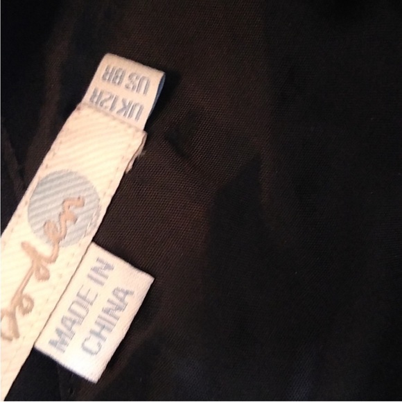 Boden Black Sleeveless Sheath Dress Embellished with Gold Orange Gems - Picture 5 of 9